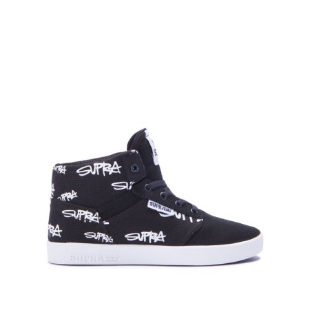 Supra Yorek High Kids High Tops Shoes Black UK 01RUV